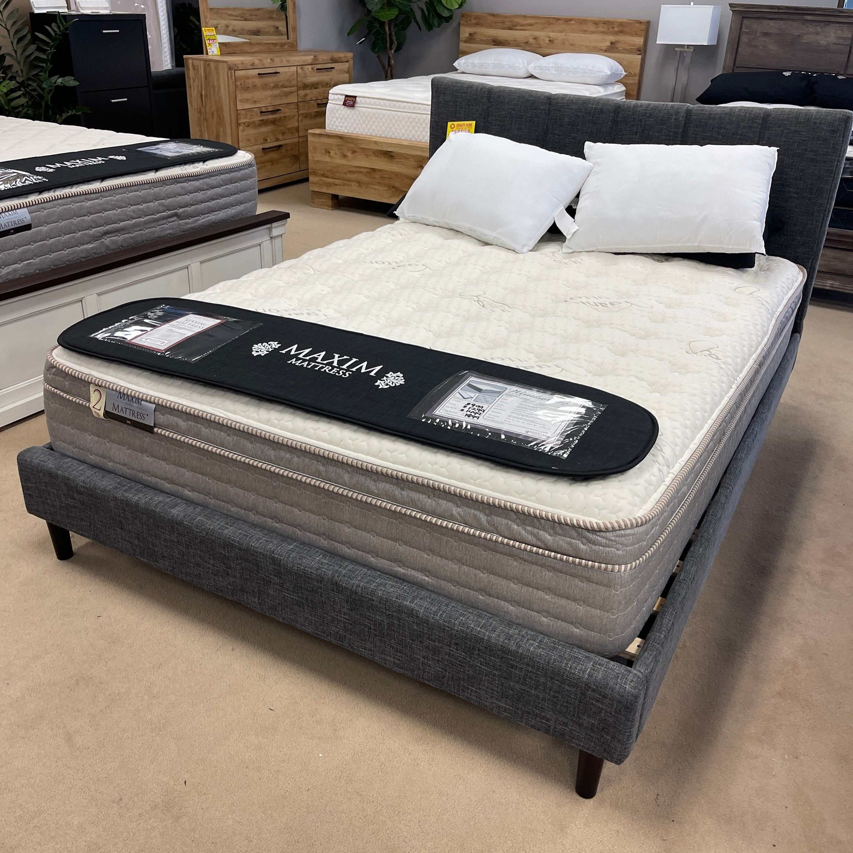 Windmill #2 Taupe Box Top 12" Mattress / Medium - Ornate Home