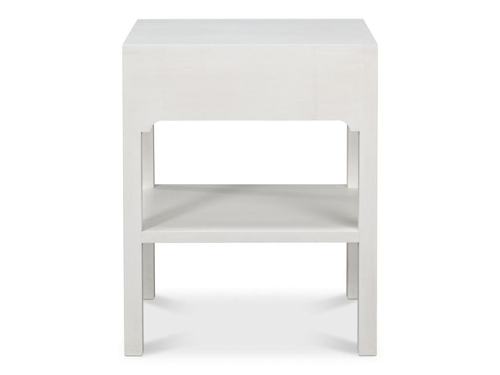 Windy White Single Drawer Side Table - Ornate Home