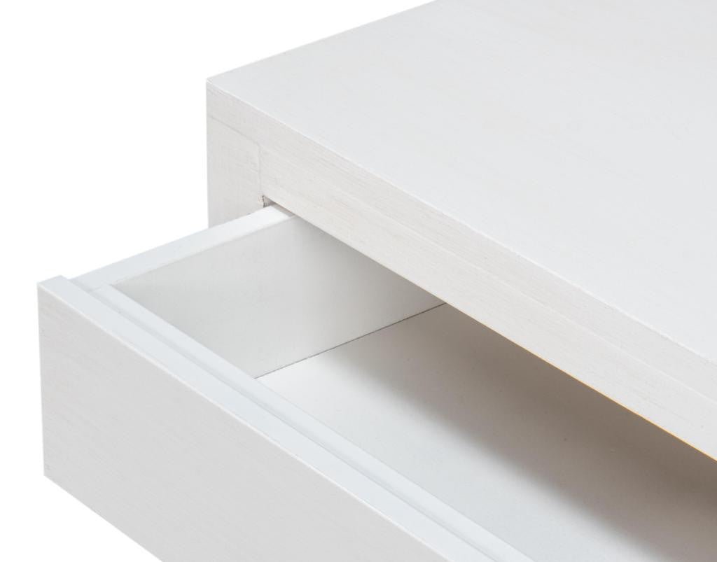 Windy White Single Drawer Side Table - Ornate Home