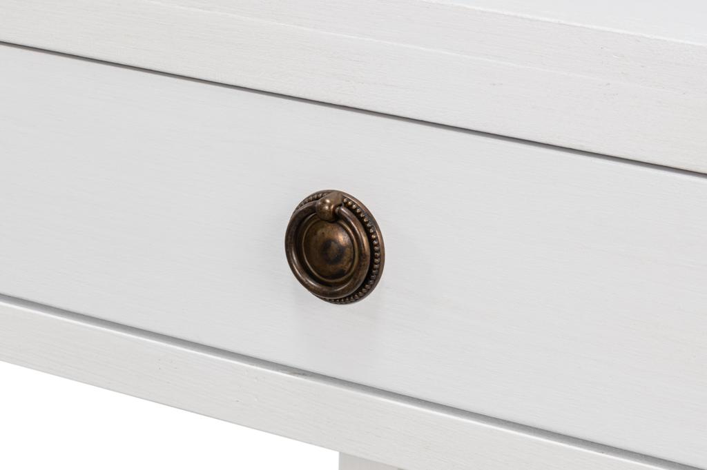 Windy White Single Drawer Side Table - Ornate Home