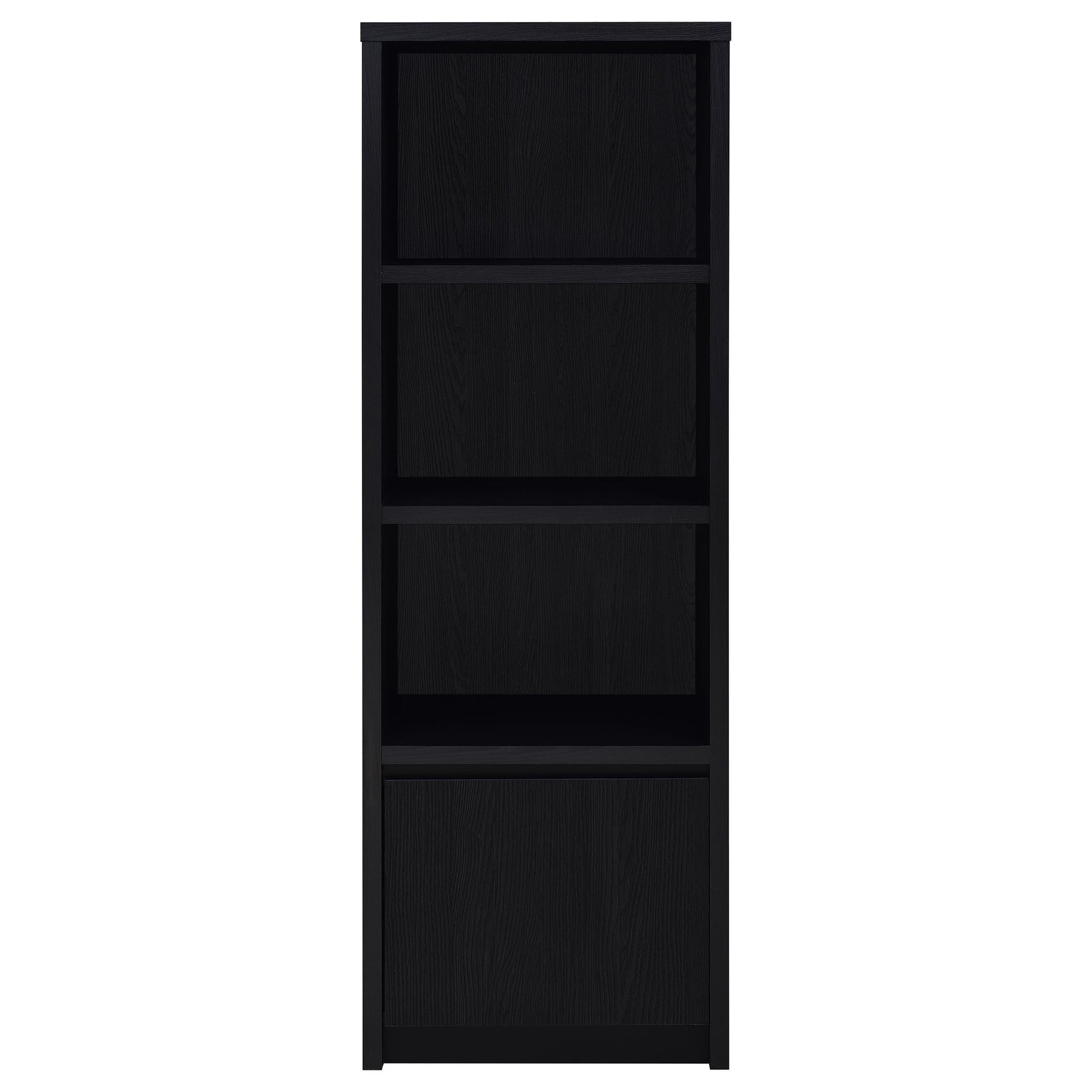 Winfield Black 3-shelf Media Tower Entertainment Pier - Ornate Home