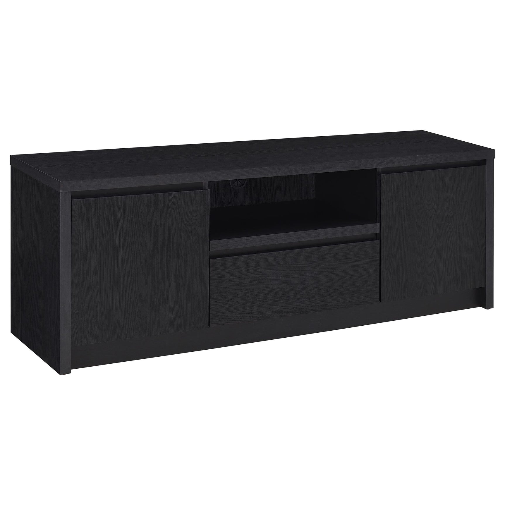 Winfield Black 60-inch 2-door TV Stand Media Console - Ornate Home