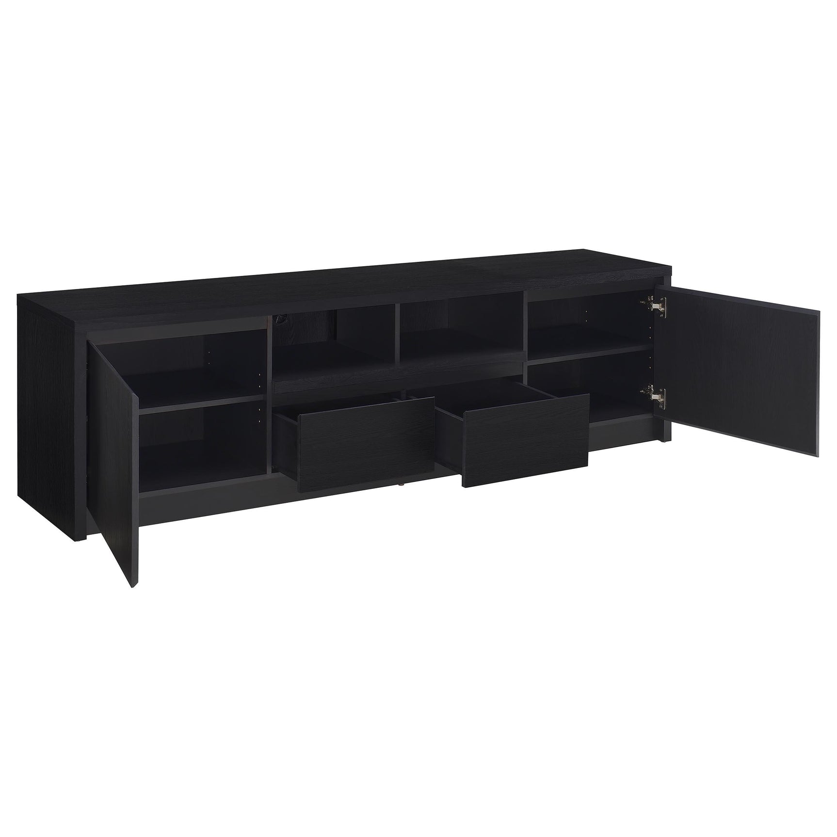 Winfield Black 78-inch 2-door TV Stand Media Console - Ornate Home