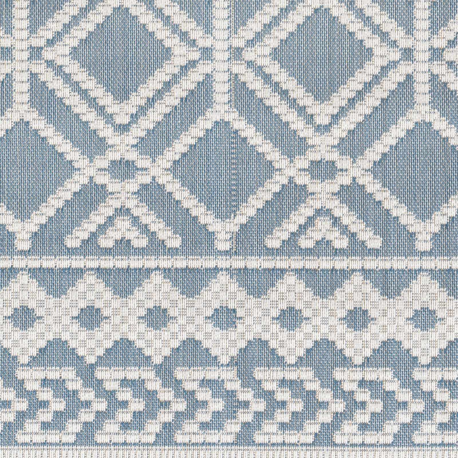 Wingina 8x10 Ice Blue Trellis Outdoor Rug - Clearance - Ornate Home