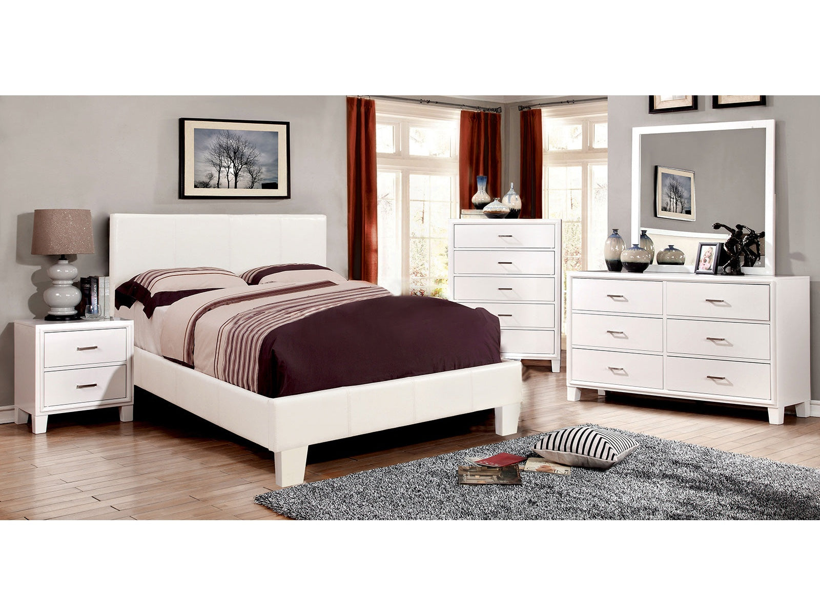 Winn Park White Queen Bed - Ornate Home
