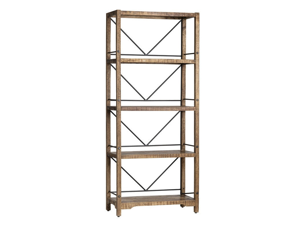 Winslow Brown/Black Bookshelf - Ornate Home