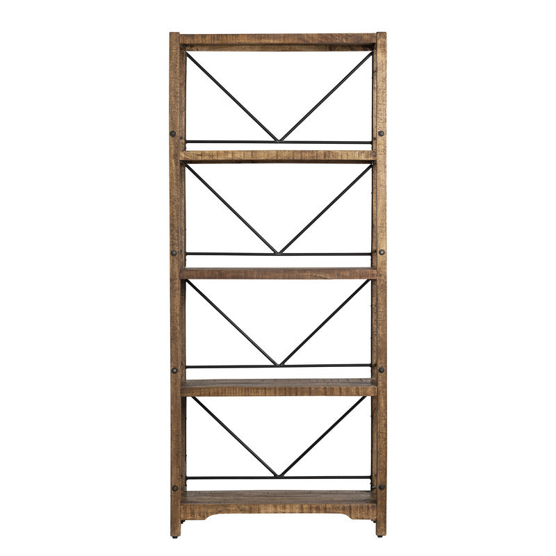 Winslow Brown/Black Bookshelf - Ornate Home