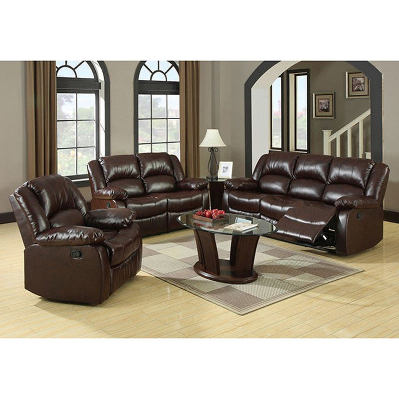Winslow Dark Brown Loveseat w/ Center Console - Ornate Home