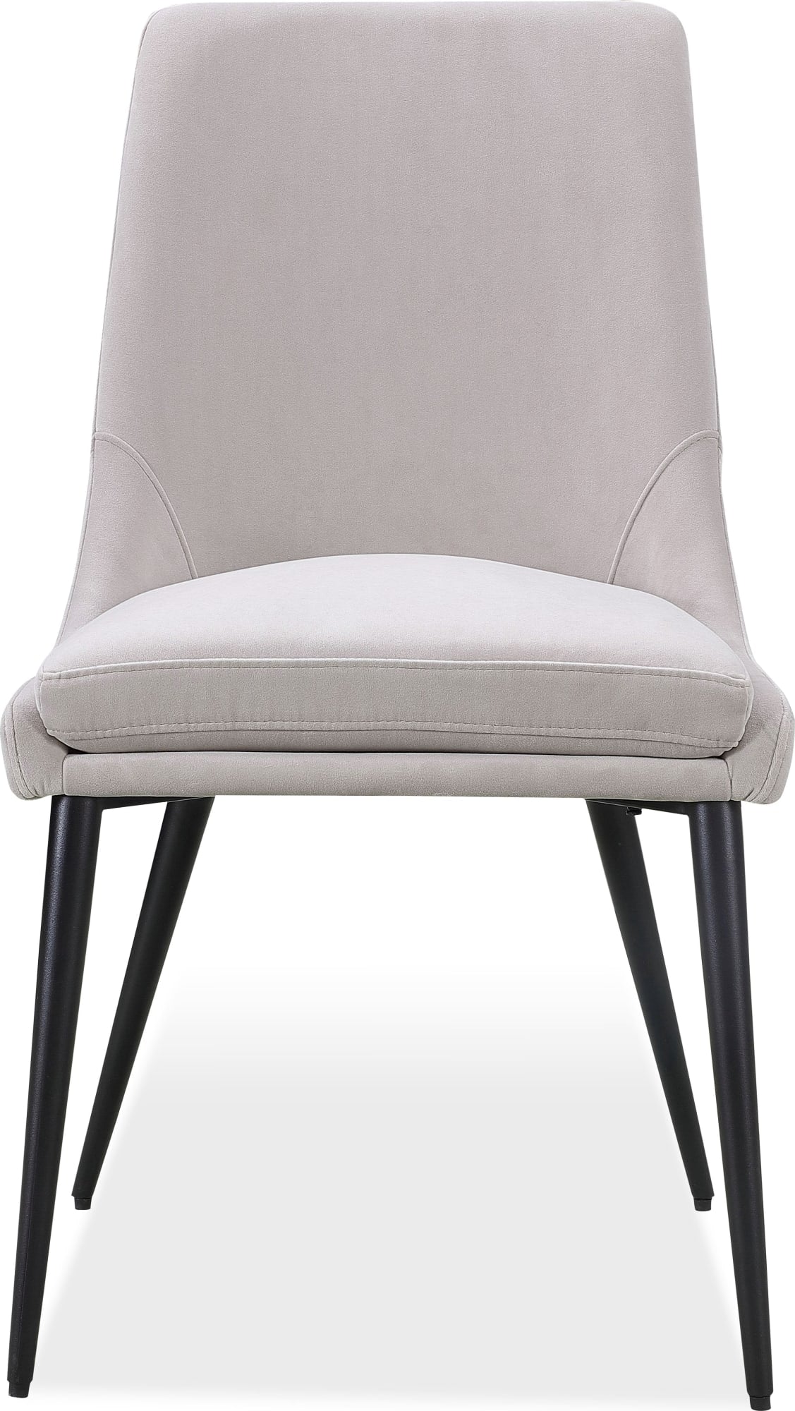 Winston Ash Grey/Black Upholstered Metal Leg Dining Chair - Ornate Home