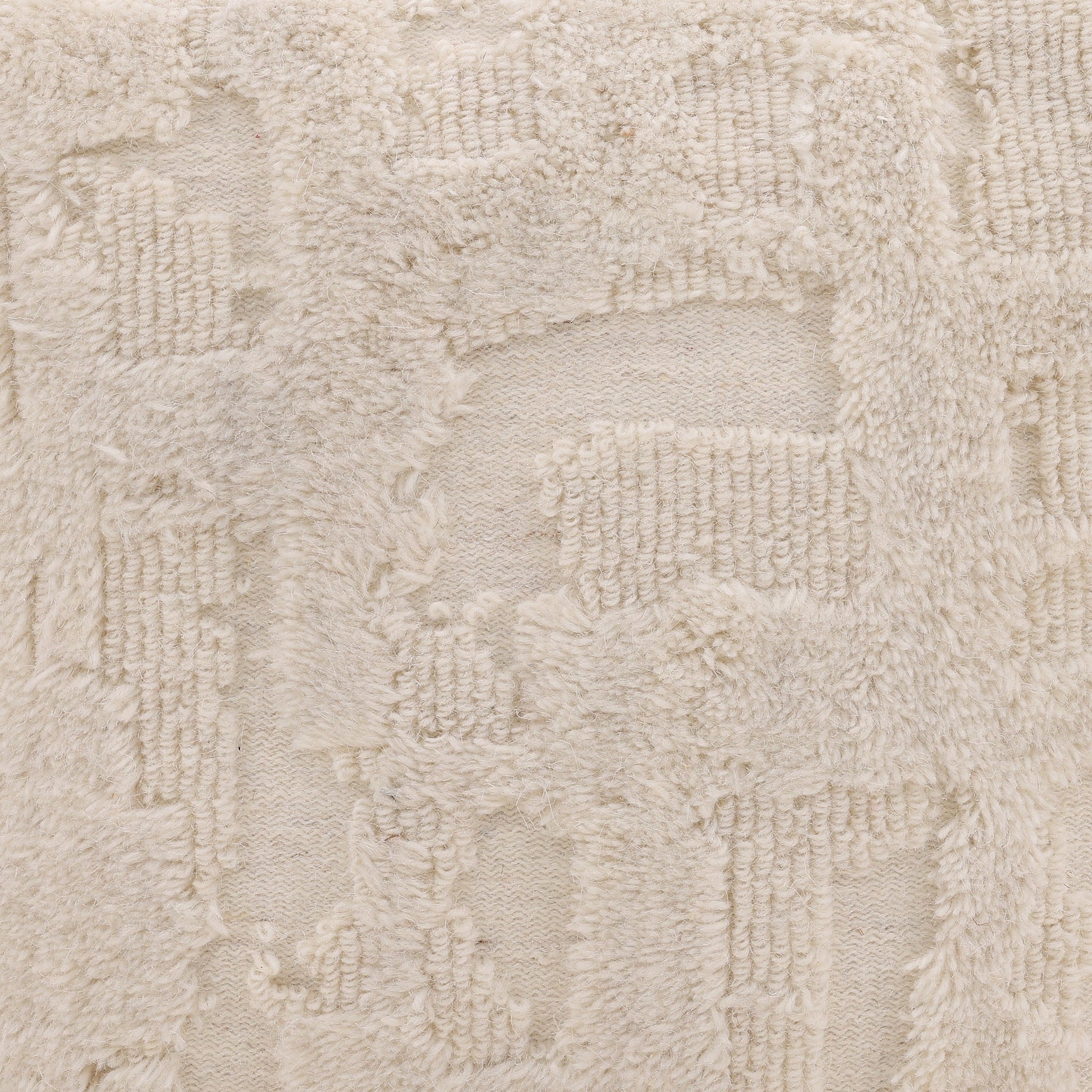 Winter Ivory Pouf - Ornate Home