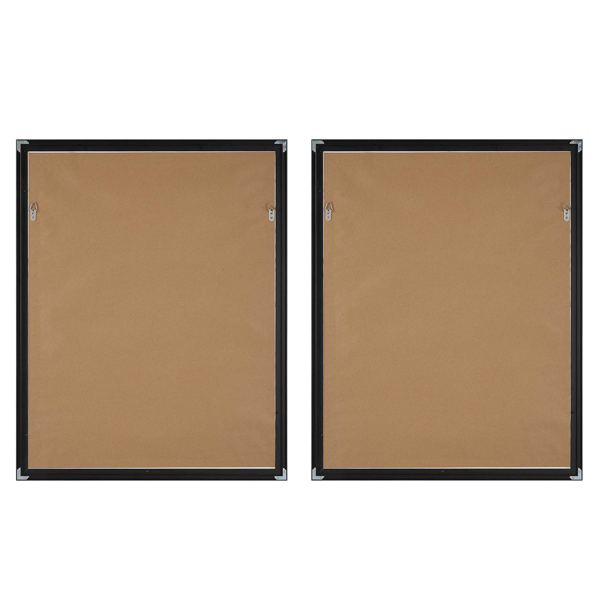 Winterland Black/Brown/White Abstract Prints (Set of 2) - Ornate Home