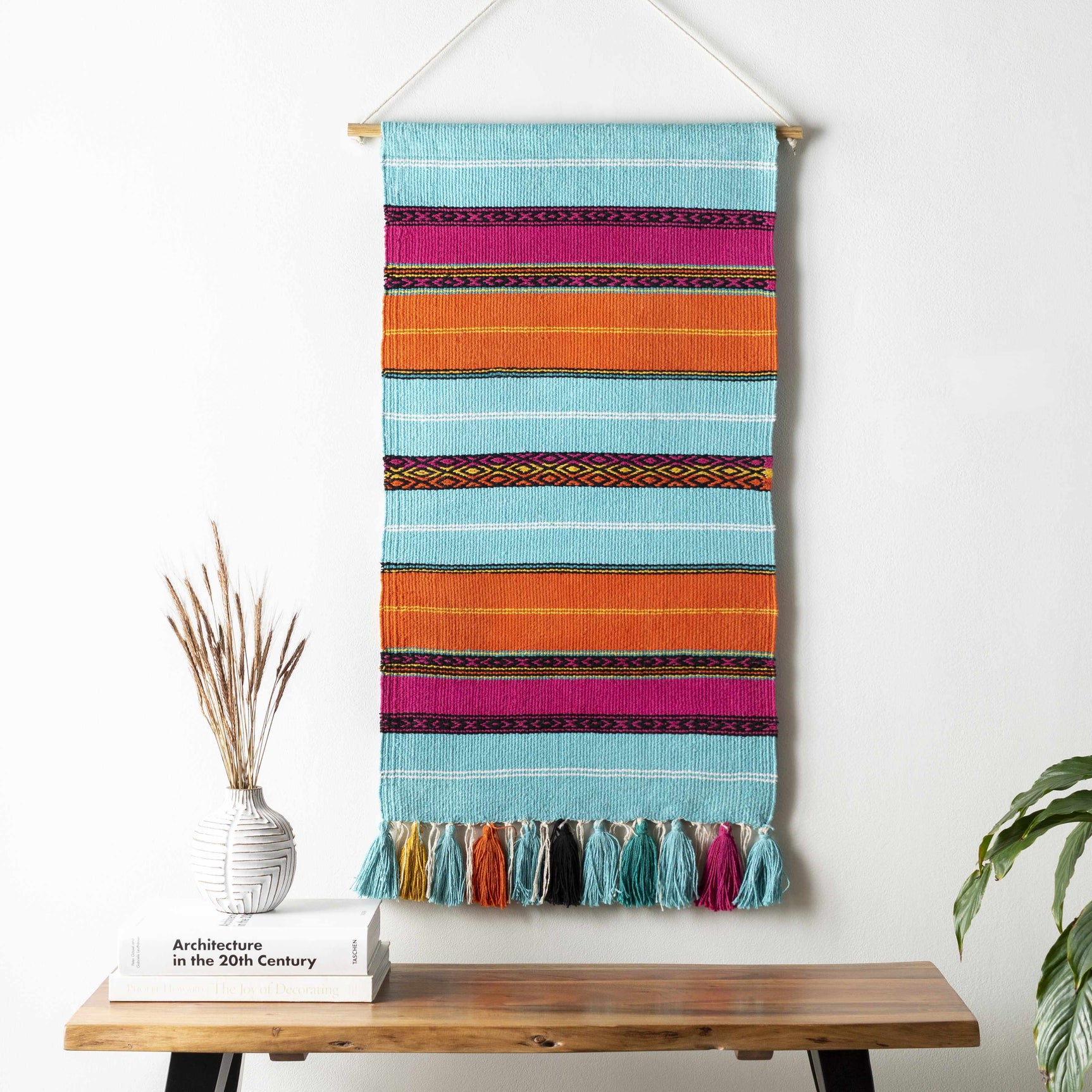 Wiri Multicolor Striped Tassel Wall Hanging - Ornate Home