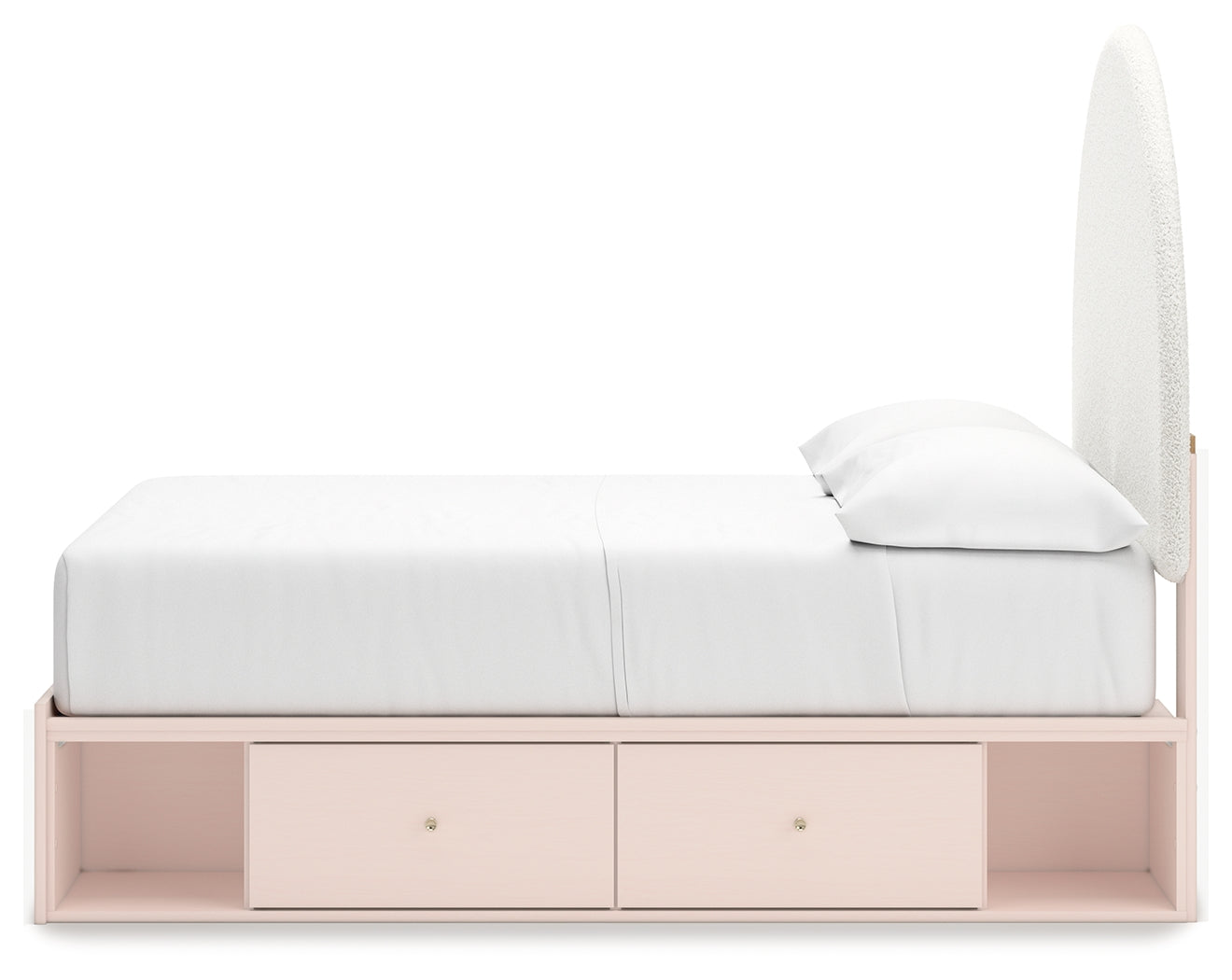 Wistenpine Blush Full Upholstered Panel Youth Bed with Storage (4 drawers) - Ornate Home