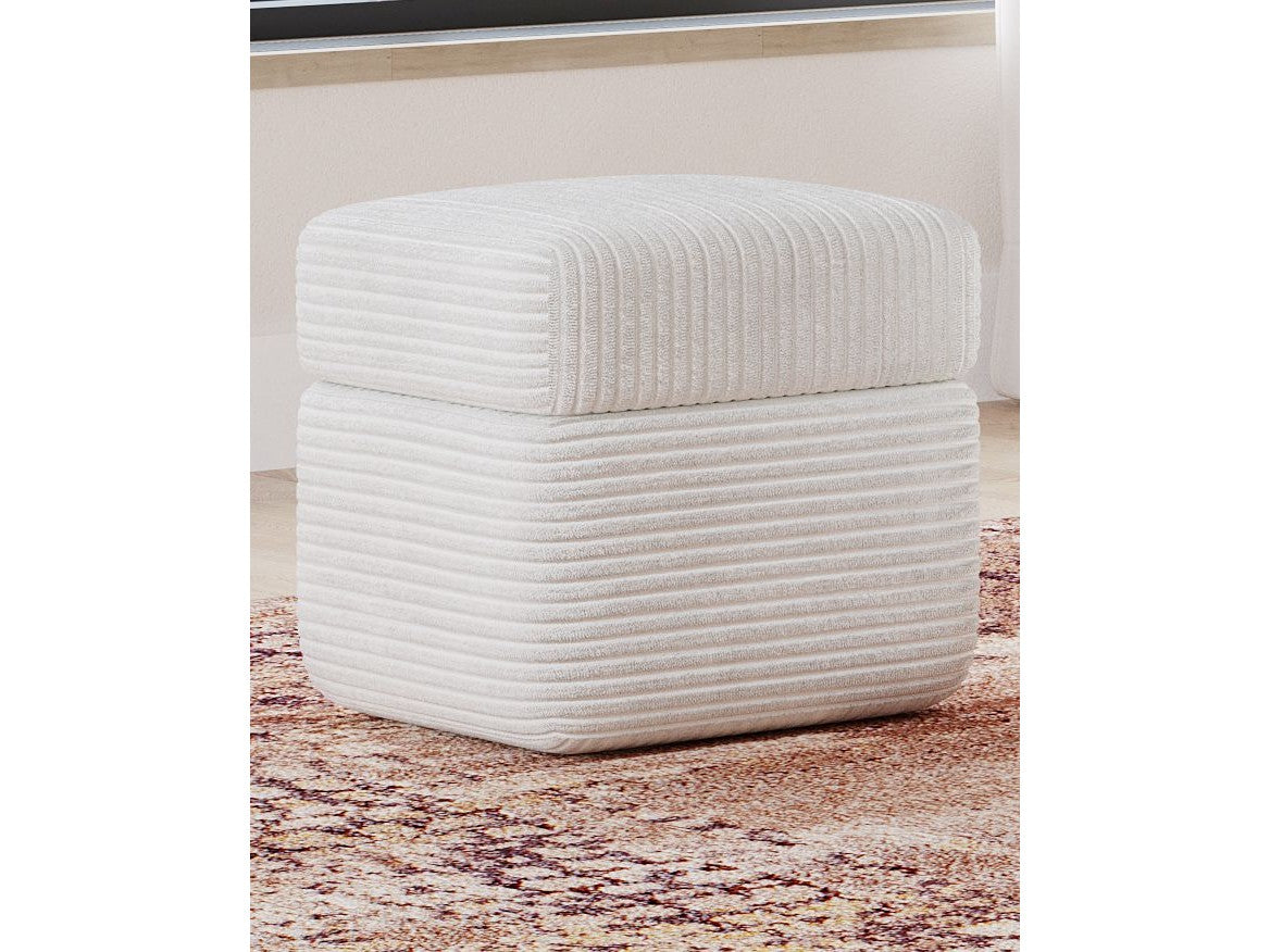 Wisteria Frosty Corduroy Upholstered Storage Ottoman - Ornate Home
