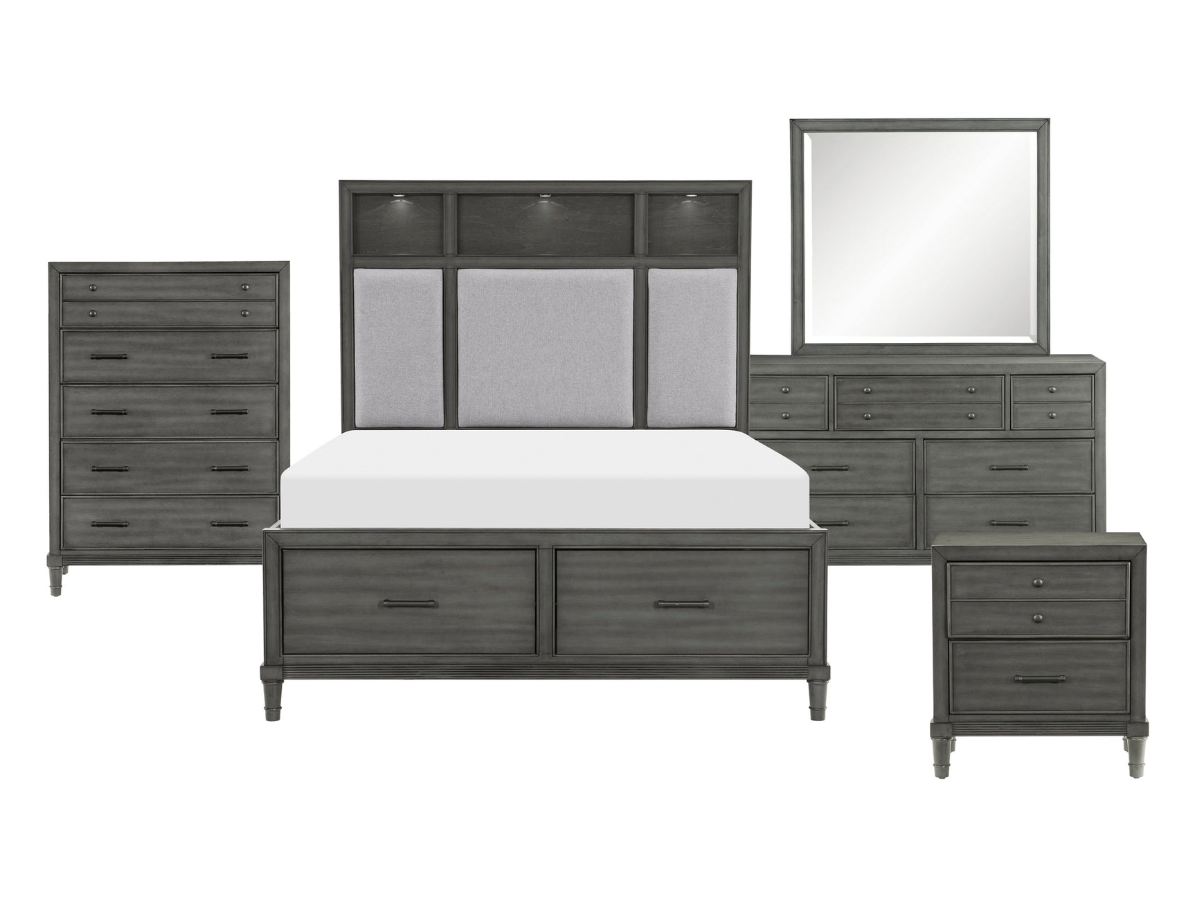 Wittenberry Gray/Pebble 5-Piece Queen Bedroom Set - Ornate Home