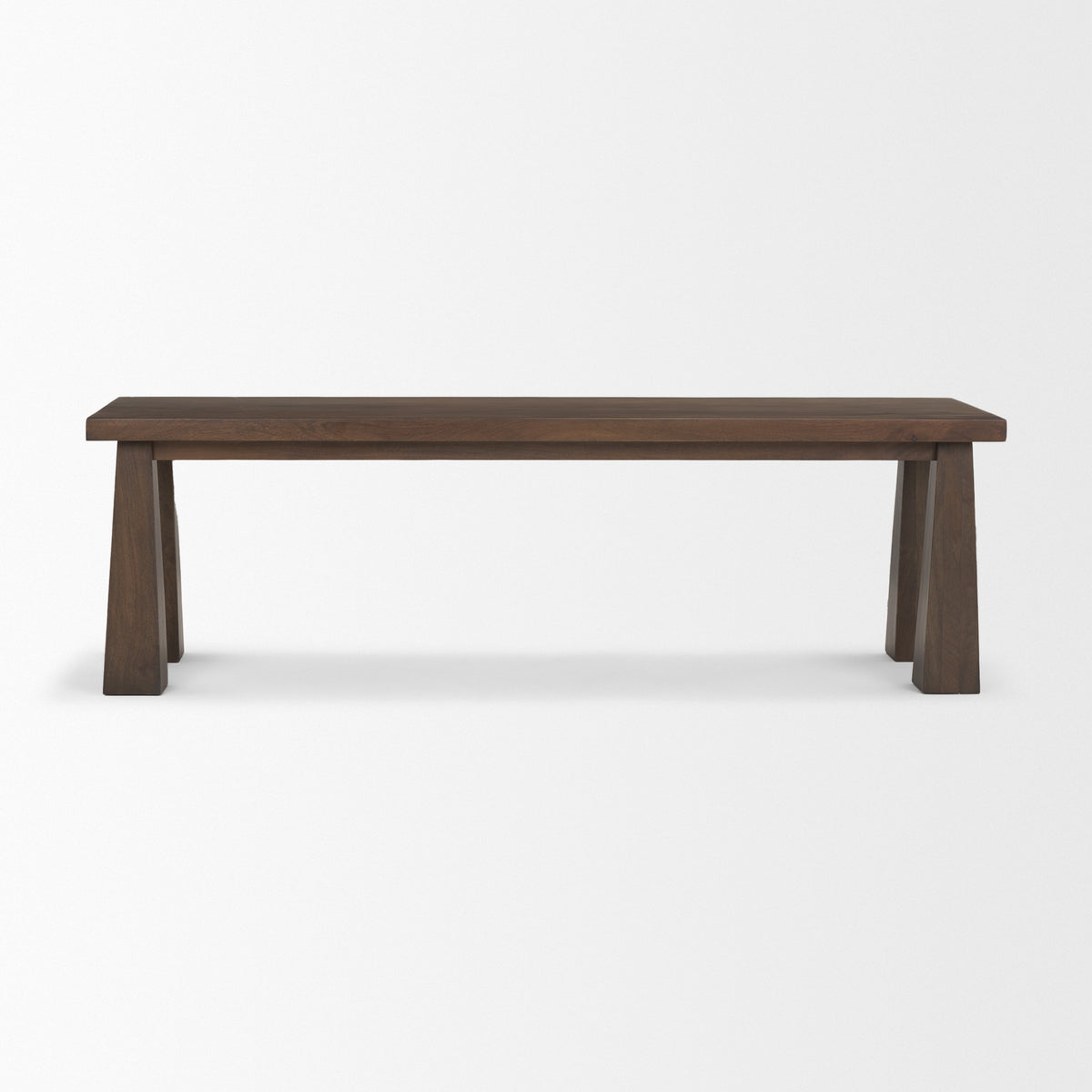 Wolcott Dark Brown Rectangular Solid Wood Bench - Ornate Home