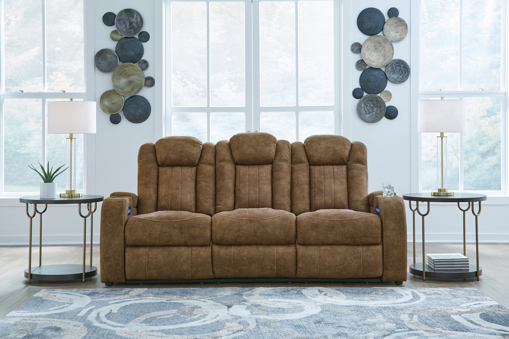 Wolfridge Brindle Power Reclining Sofa and Power Recliner (Online Special Price) - Ornate Home