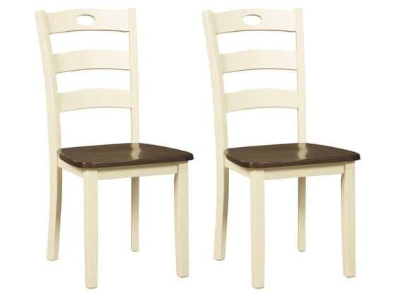 Woodanville Cream & Brown Dining Chair (Set of 2) (Online Special Price) - Ornate Home