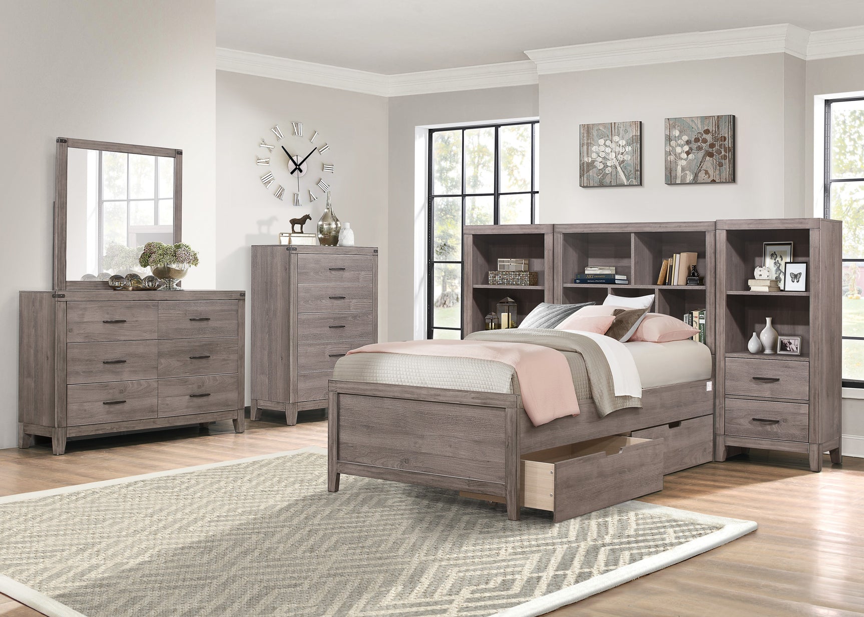 Woodrow Brownish Gray Twin/Full Toy Boxes (One Set) - Ornate Home
