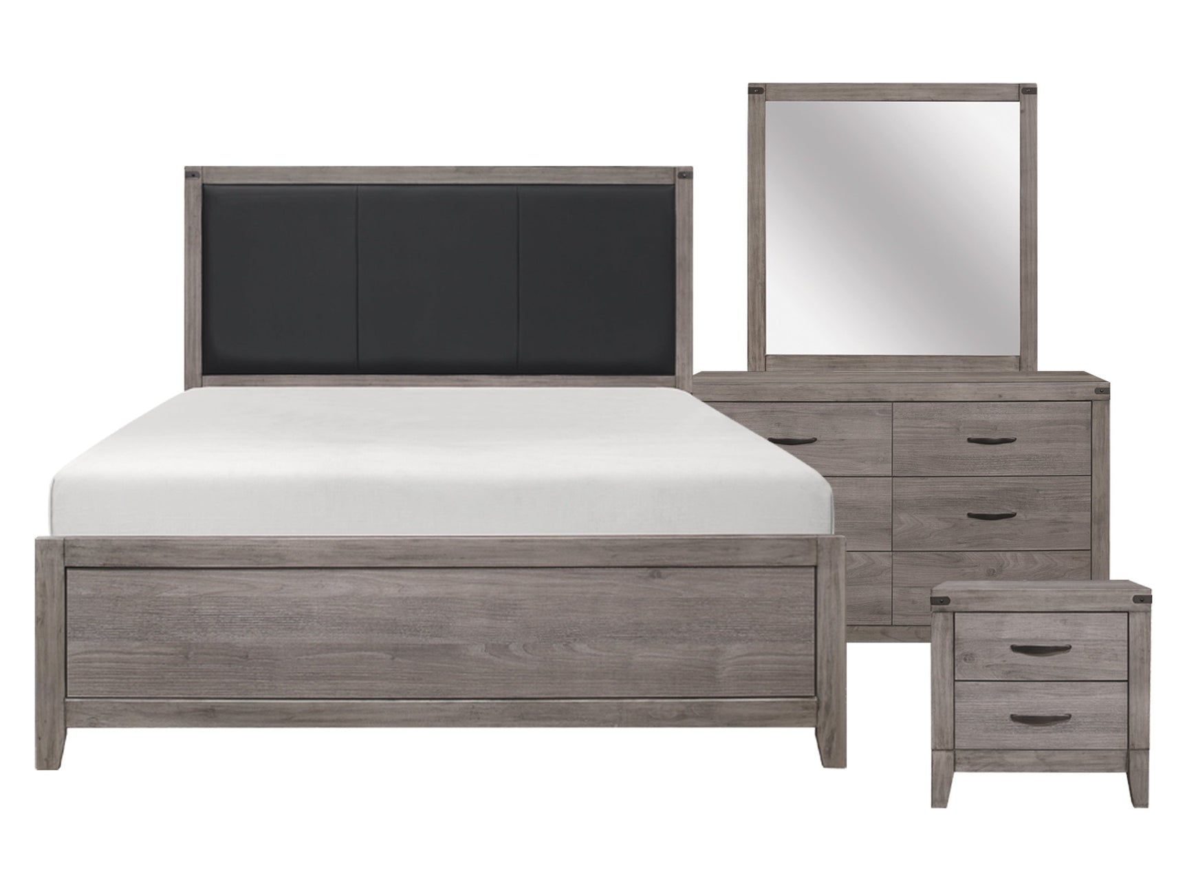 Woodrow Gray 4-piece Queen Bedroom Set - Ornate Home