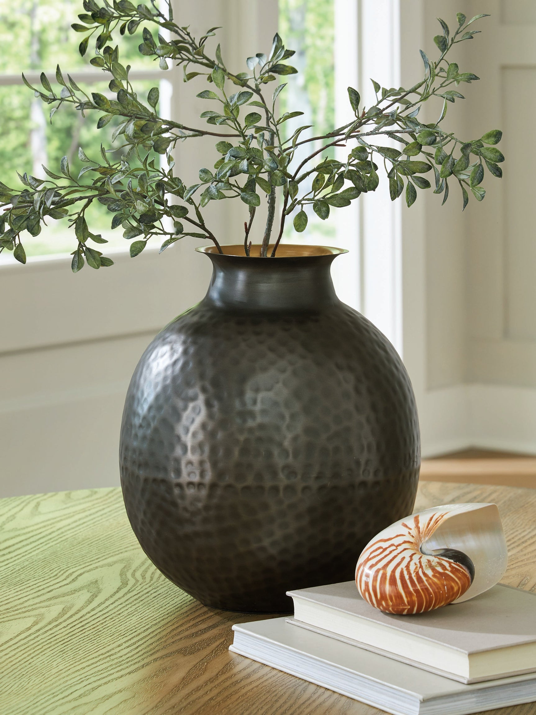 Woody Pewter/Gold Vase (Online Special Price) - Ornate Home