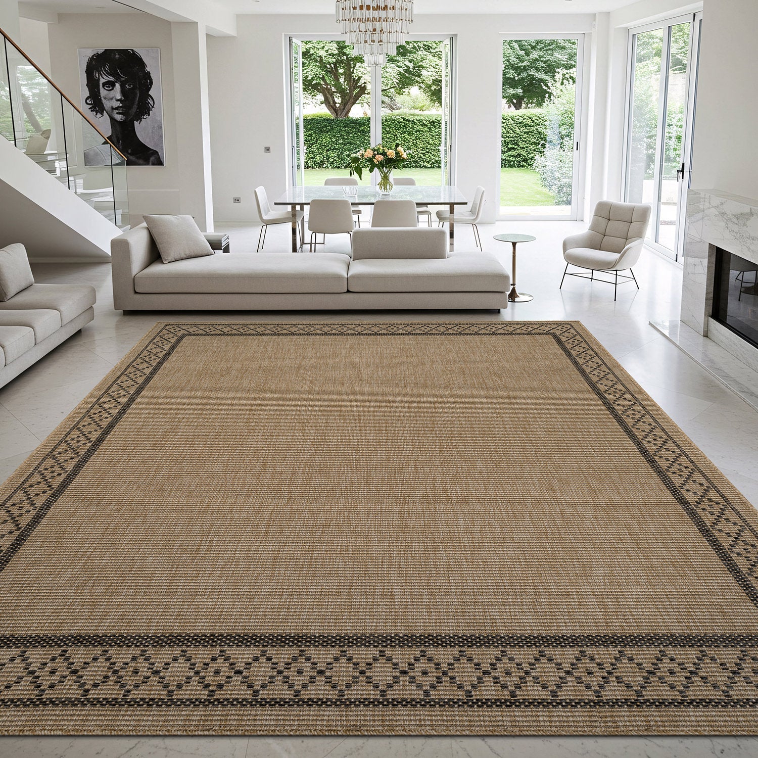 Woolen Natural Easy Jute-Look Area Rug | Pet-Friendly & Durable - Ornate Home