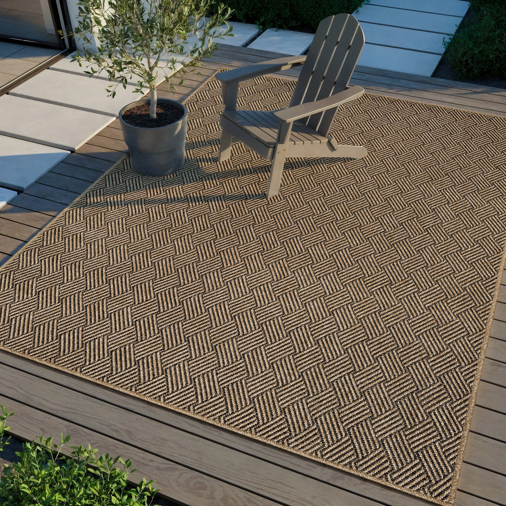 Woolen Natural Easy Jute-Look Rug | Indoor/Outdoor Washable - Ornate Home
