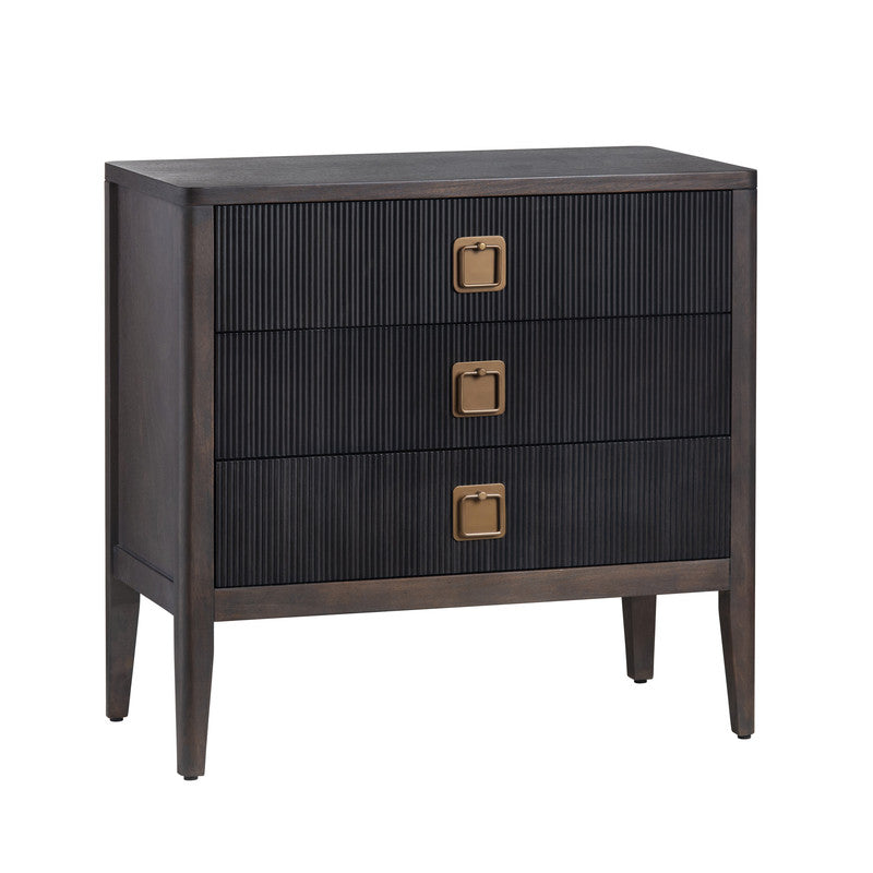 Worthington Brown/Black Three-Drawer Chest - Ornate Home