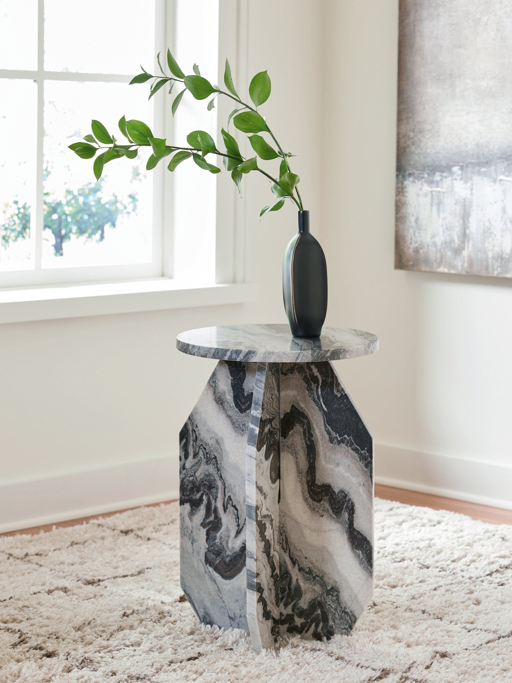 Wrenlane Black/White/Taupe Accent Table (Online Special Price) - Ornate Home