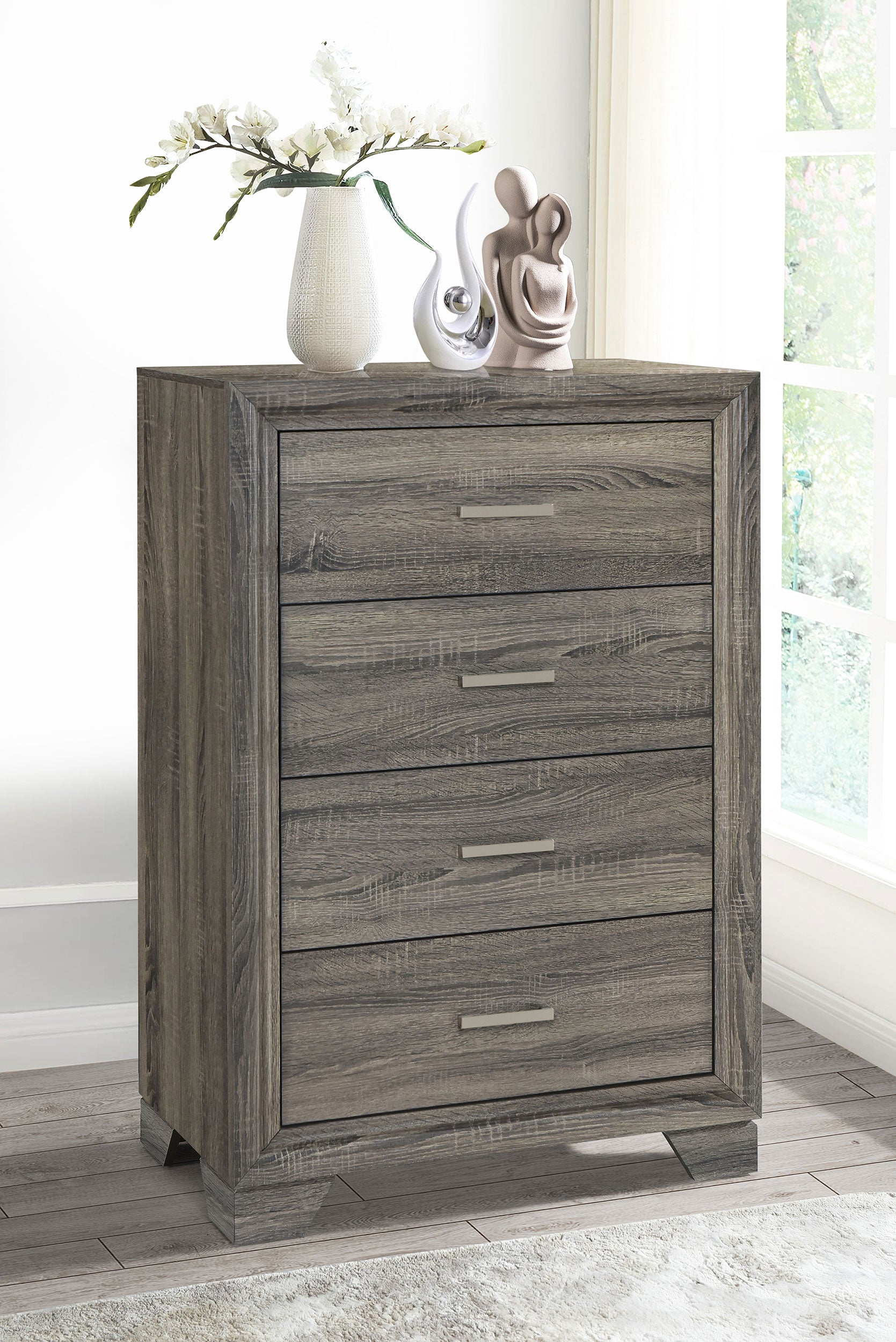 Wright Brown Oak Chest - Ornate Home