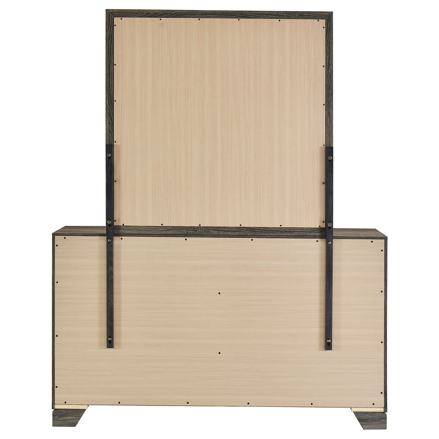 Wright Brown Oak Dresser and Mirror - Ornate Home