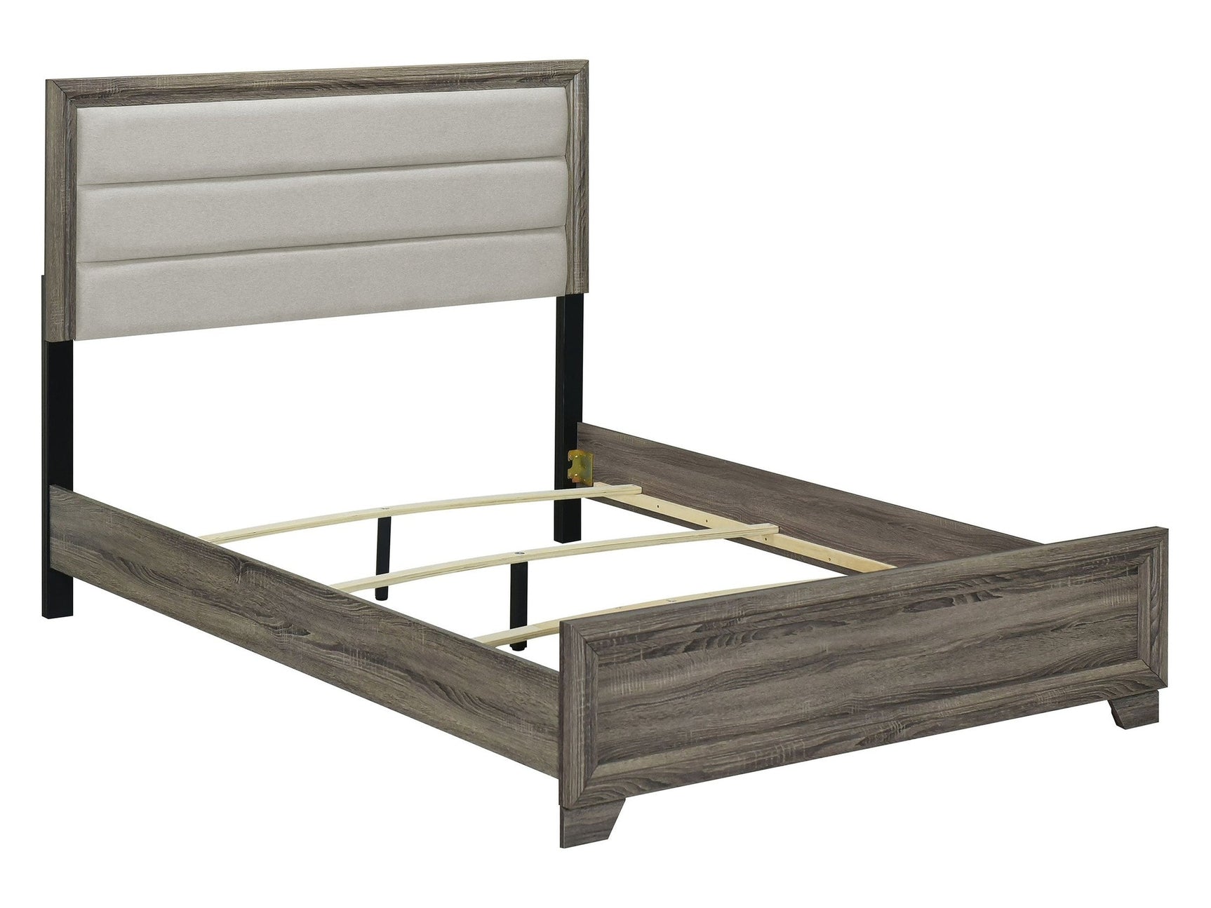 Wright Brown Oak Queen Panel Bed - Ornate Home