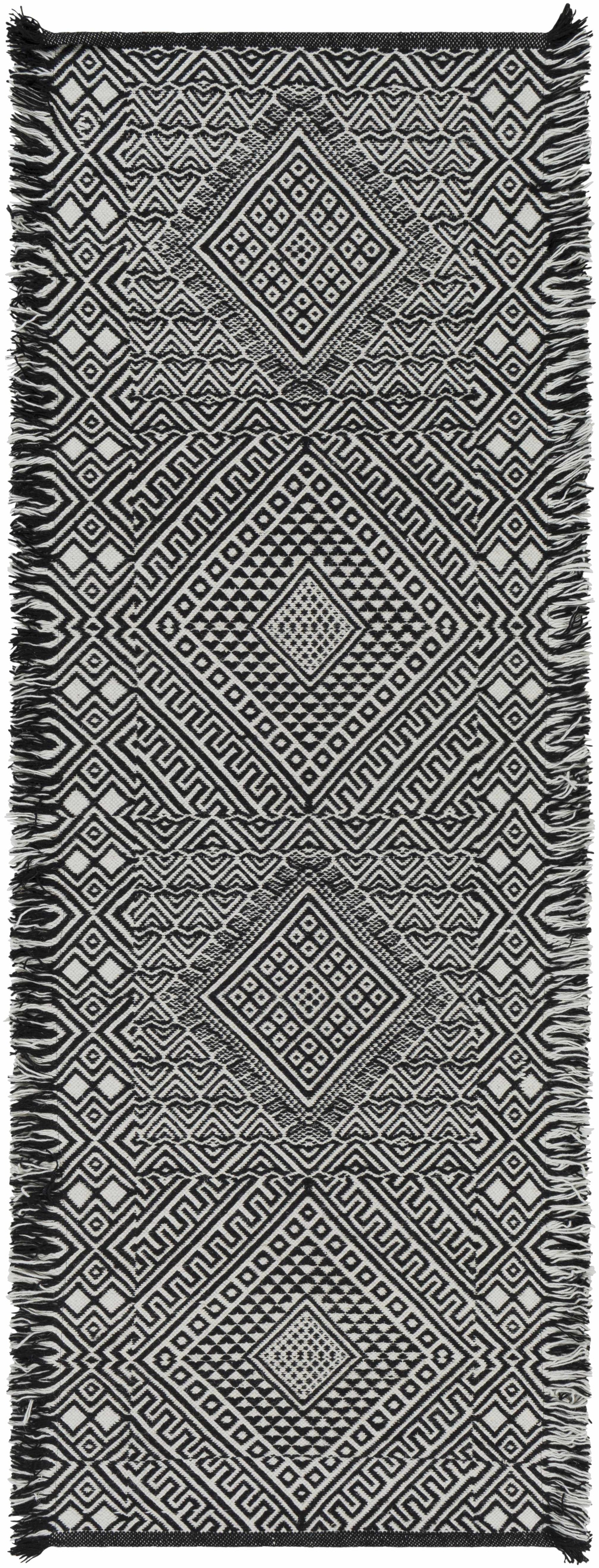 Wundowie Black&Ivory Diamond Wool Rug - Clearance - Ornate Home