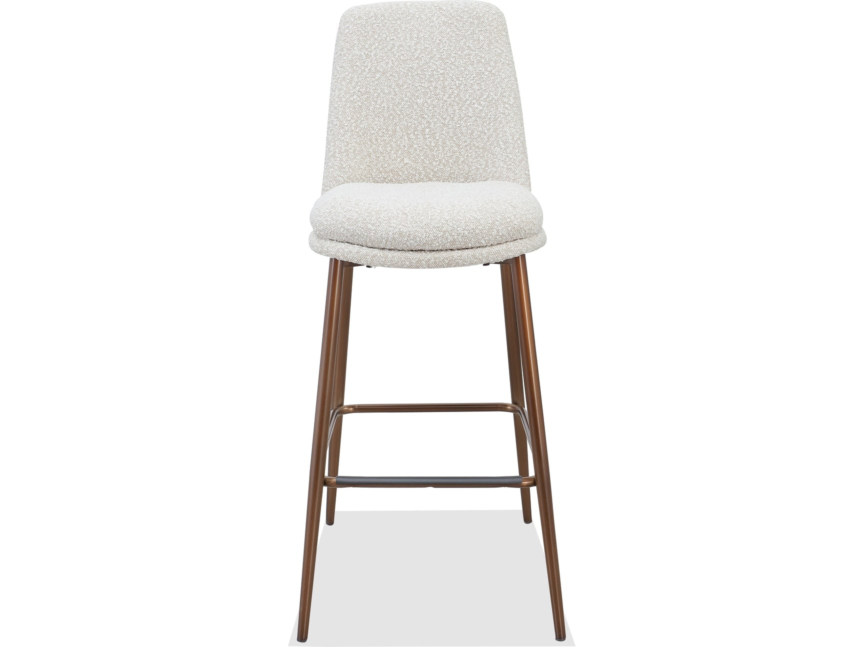 Wyatt Ricotta/Bronze Upholstered Bar Stool - Ornate Home