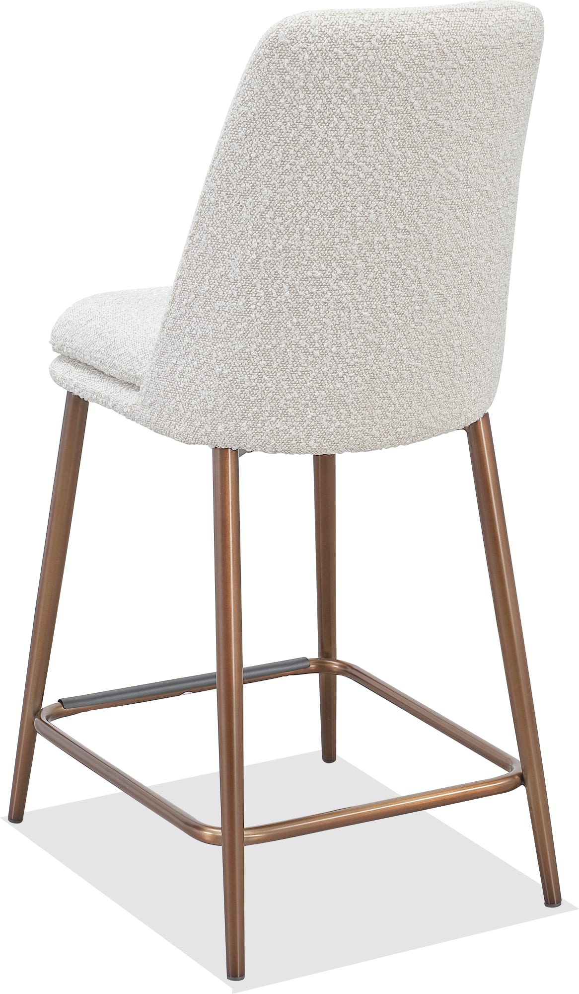 Wyatt Ricotta/Bronze Upholstered Counter Stool - Ornate Home