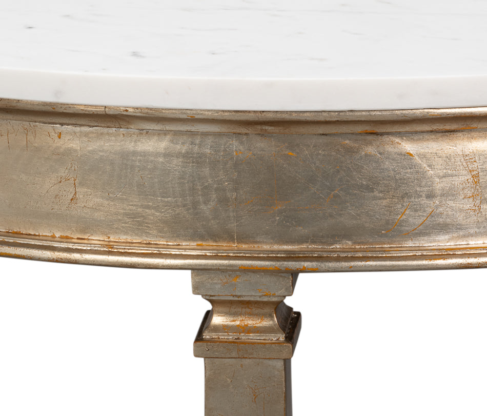 Wycliffe Gold Leaf Demilune Console Table - Ornate Home