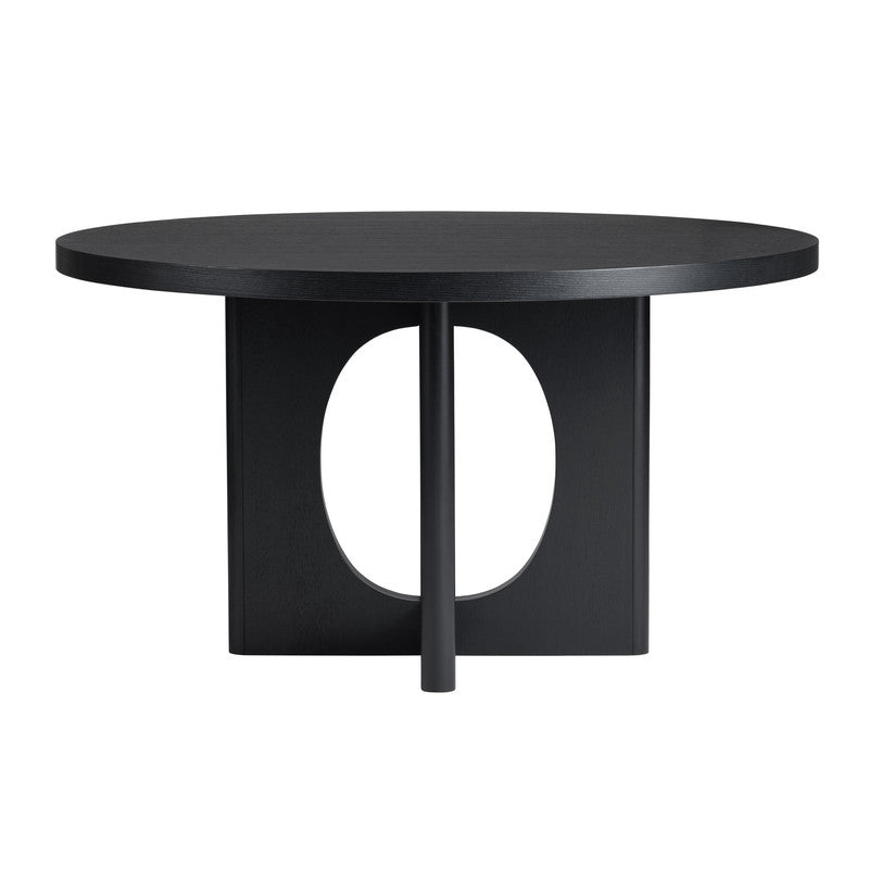 Wyndham Black Round Dining Table - Ornate Home