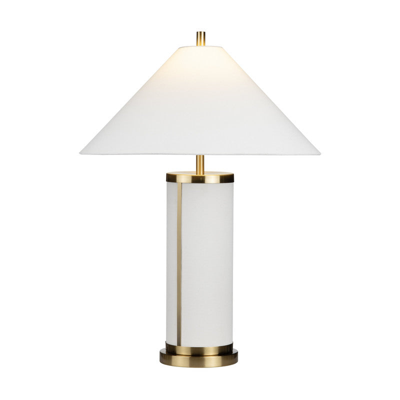 Wyndham White/Gold Table Lamp (Set of 2) - Ornate Home