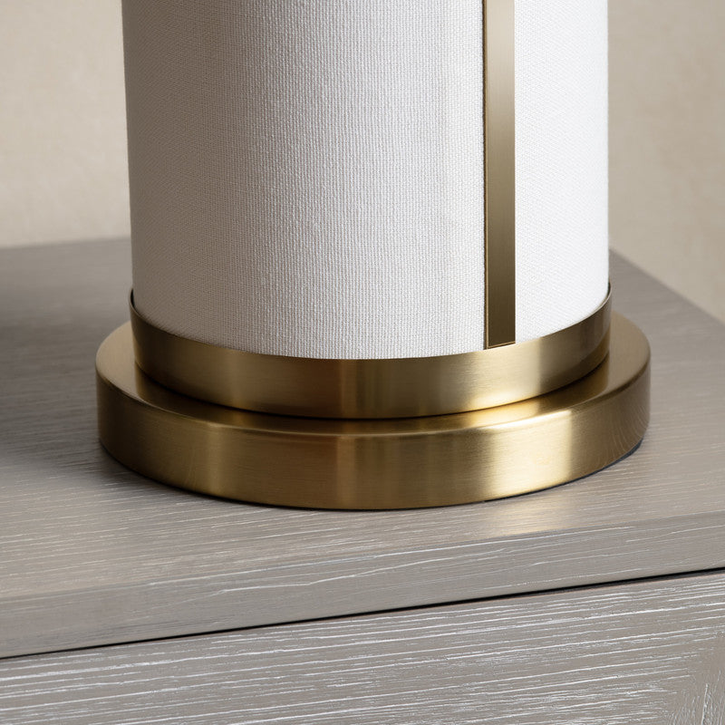 Wyndham White/Gold Table Lamp (Set of 2) - Ornate Home