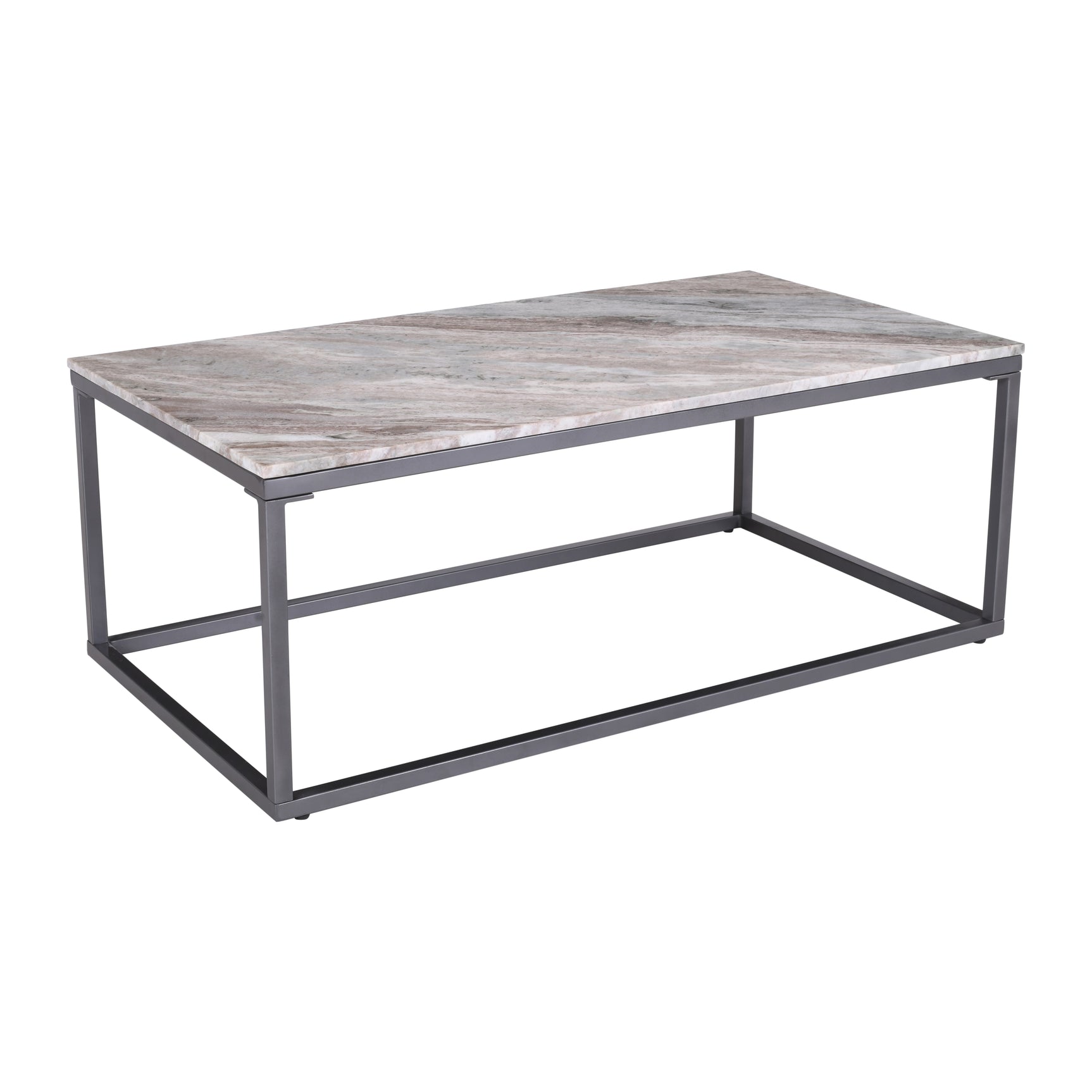Wynn Grey/Gunmetal Marble Cocktail Table - Ornate Home