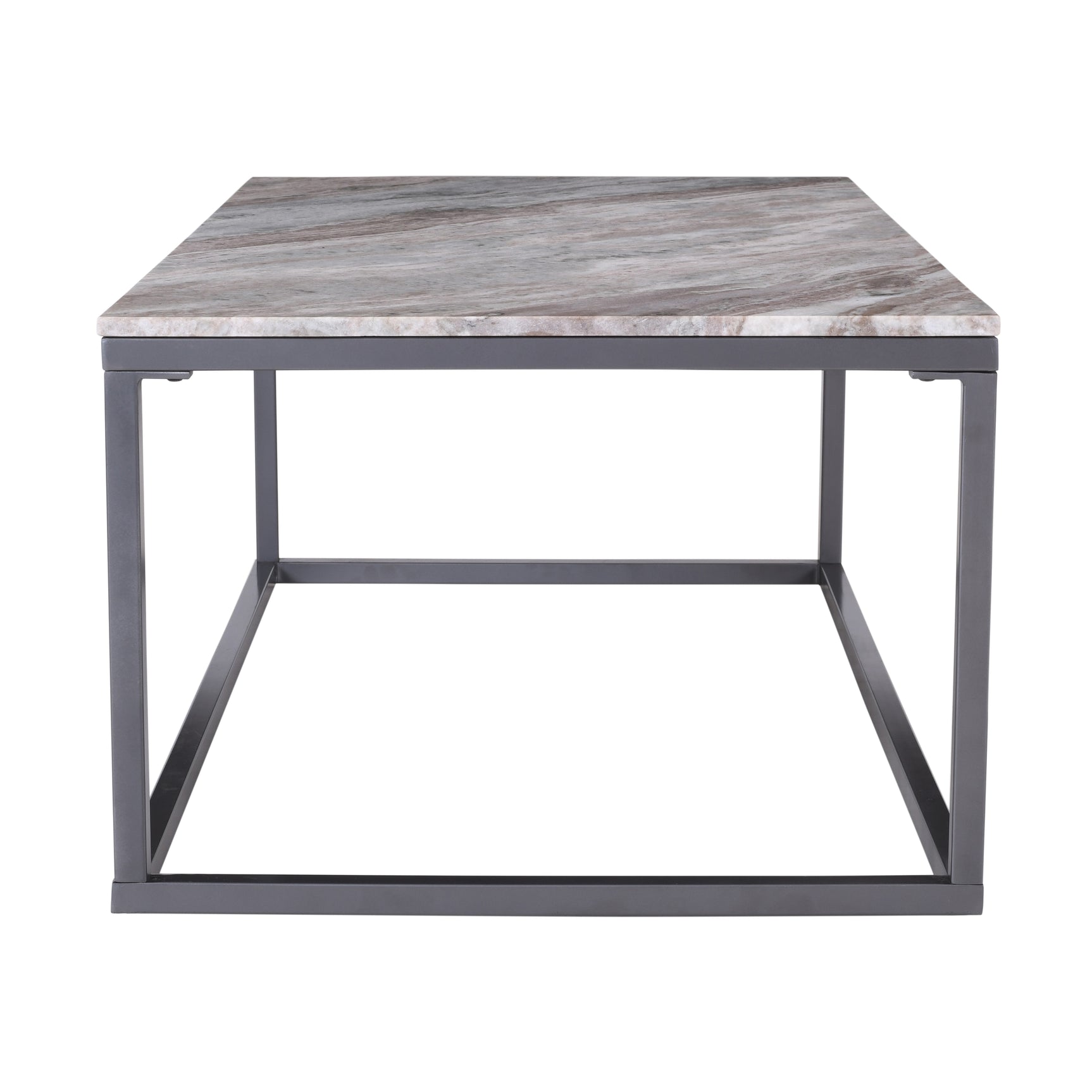 Wynn Grey/Gunmetal Marble Cocktail Table - Ornate Home