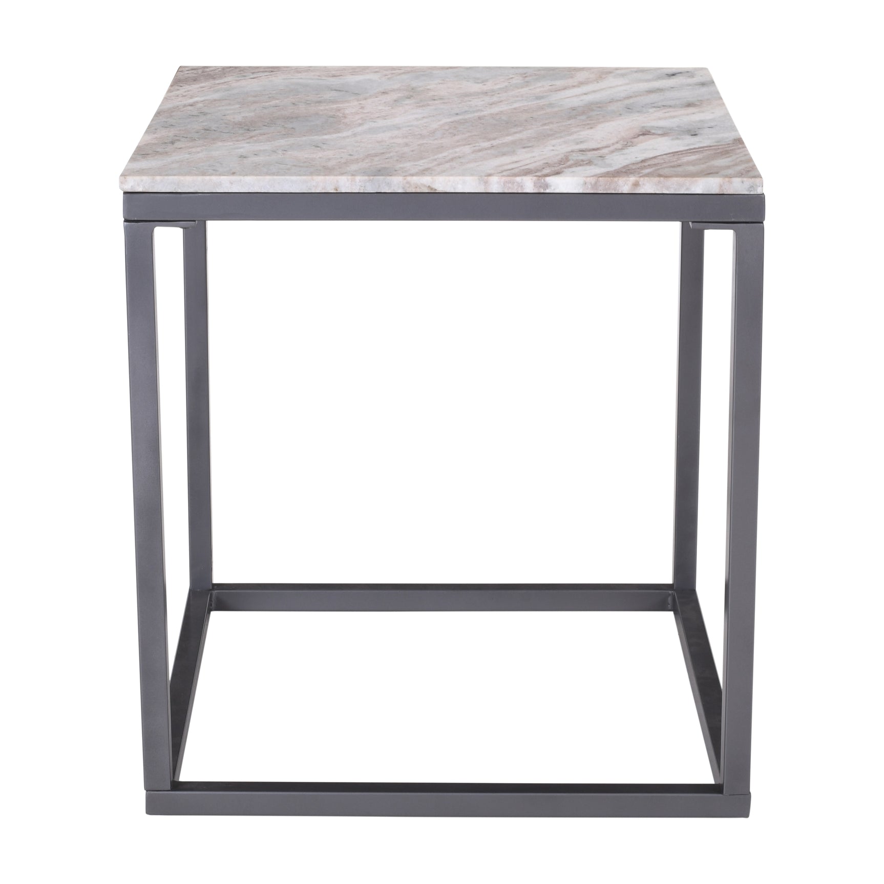 Wynn Grey/Gunmetal Marble End Table - Ornate Home