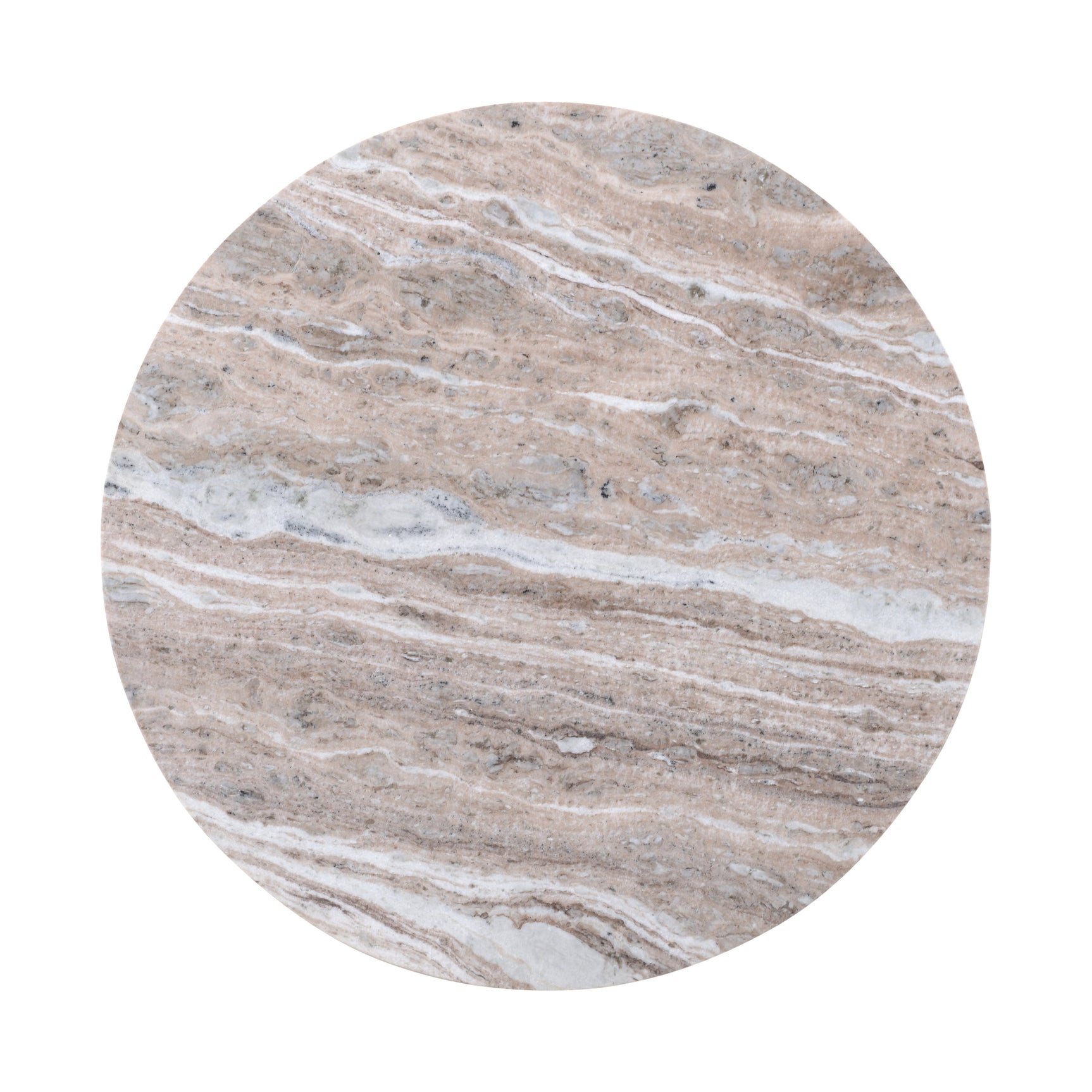 Wynn Grey/Gunmetal Marble Round Cocktail Table - Ornate Home