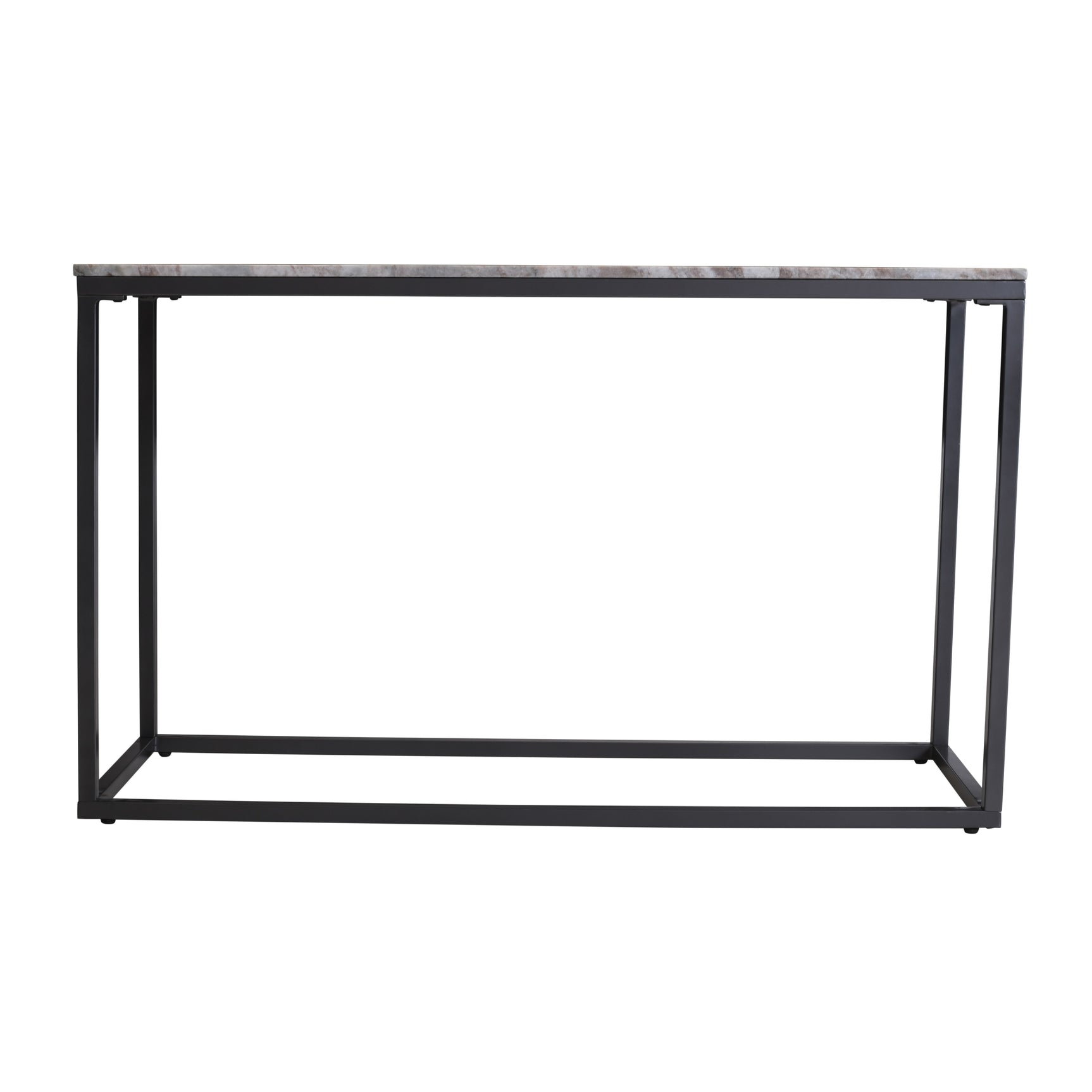 Wynn Grey/Gunmetal Marble Sofa Table - Ornate Home