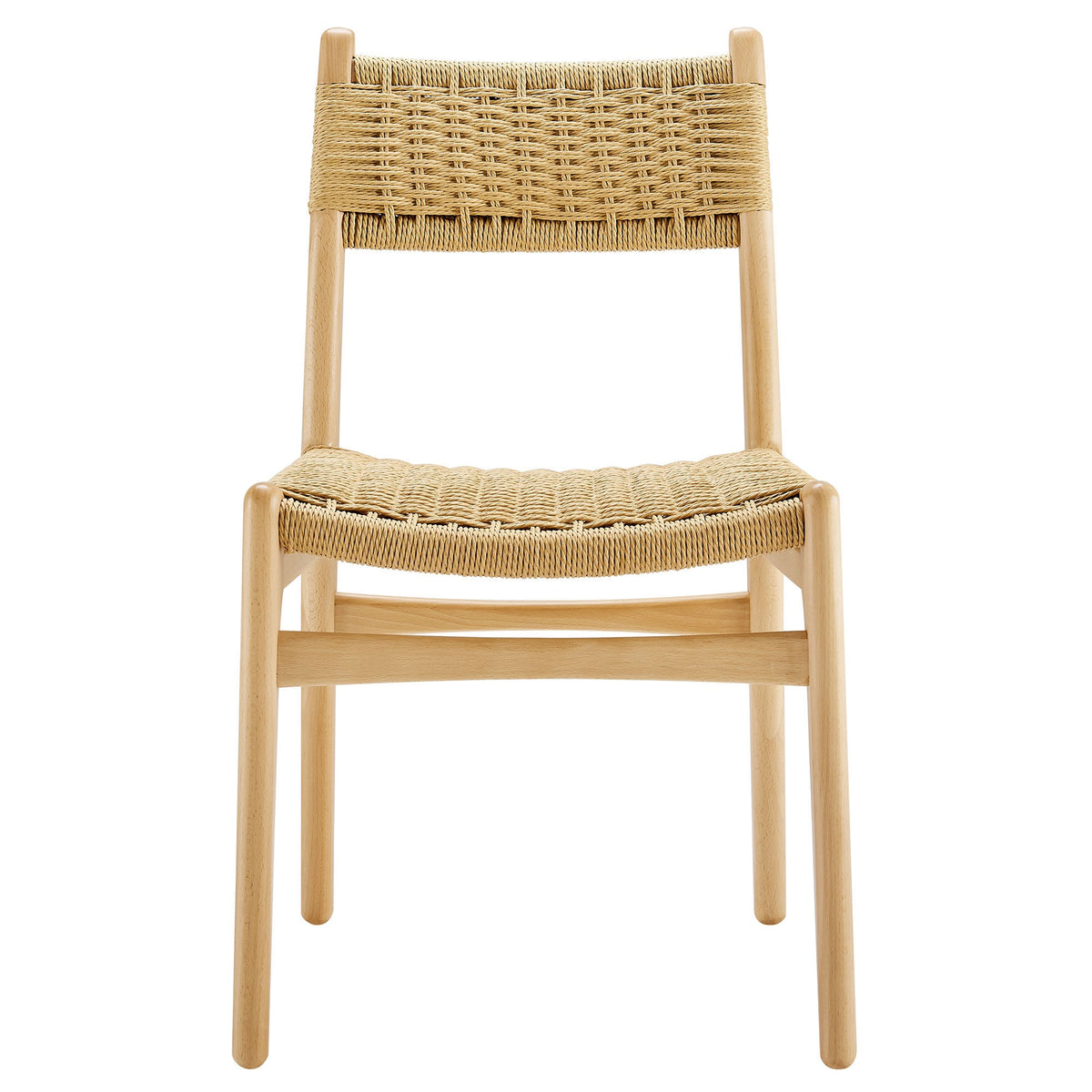 Wynn Natural Rope and Wood Dining Side Chair - Ornate Home