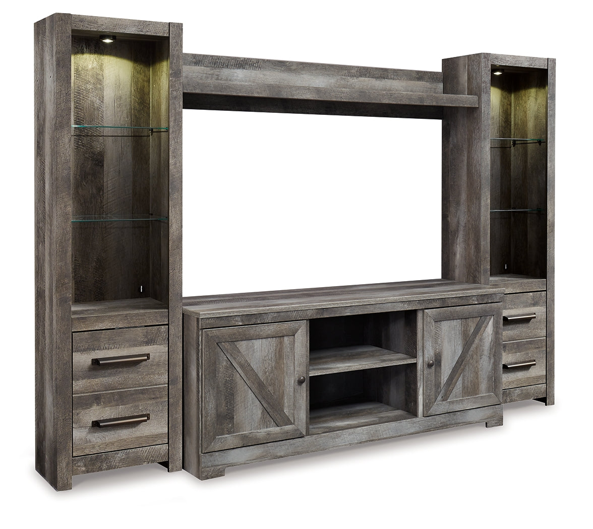 Wynnlow Gray 4-Piece Entertainment Center - Ornate Home
