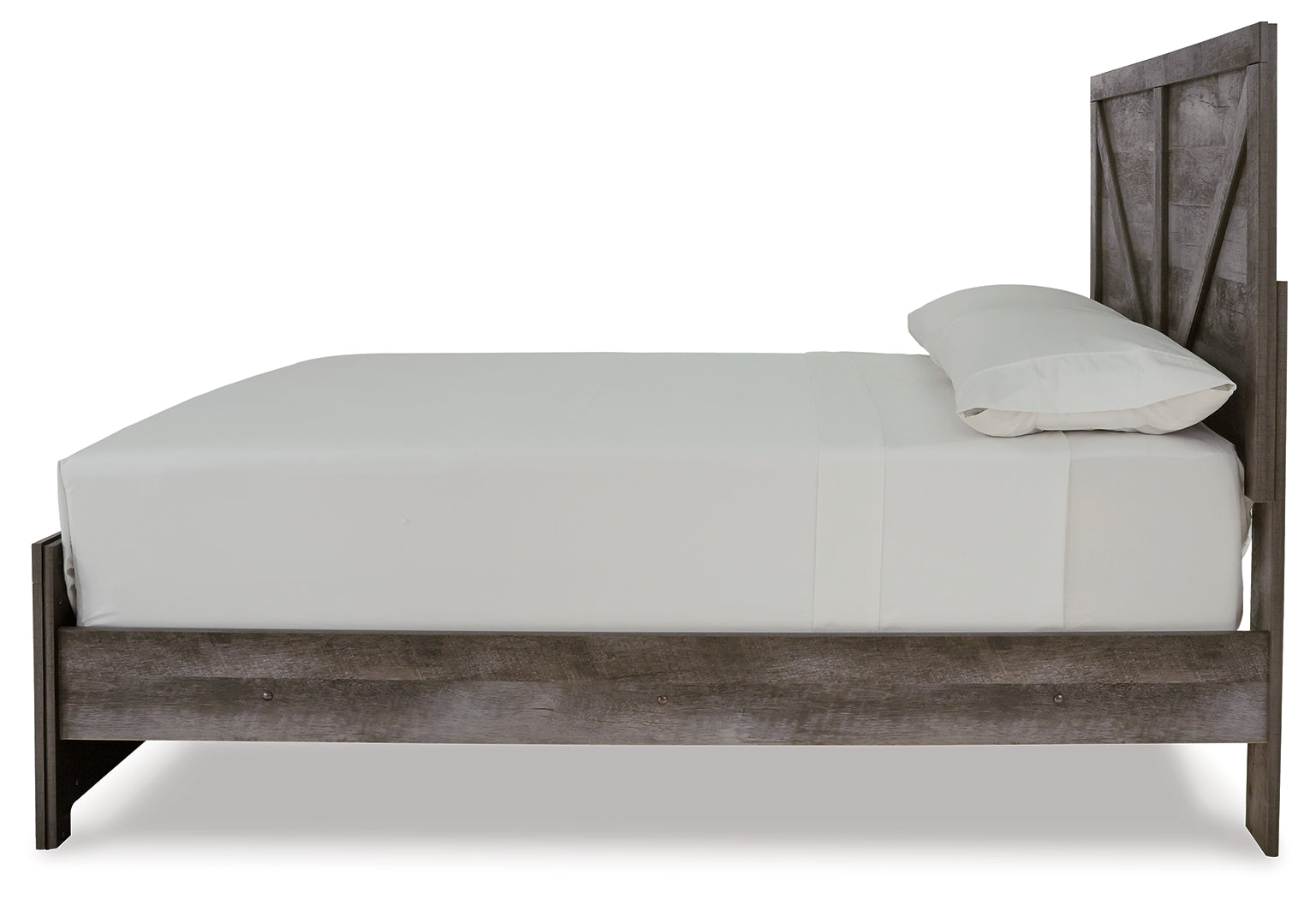 Wynnlow Gray Full Crossbuck Panel Bed - Ornate Home