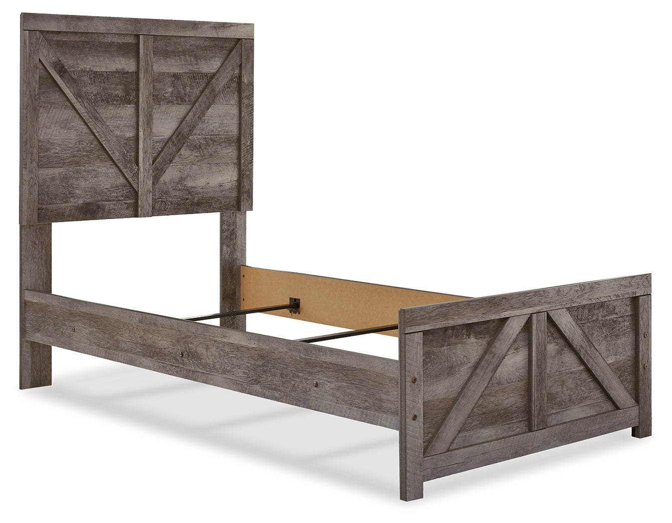 Wynnlow Gray Twin Crossbuck Panel Bed (Online Special Price) - Ornate Home