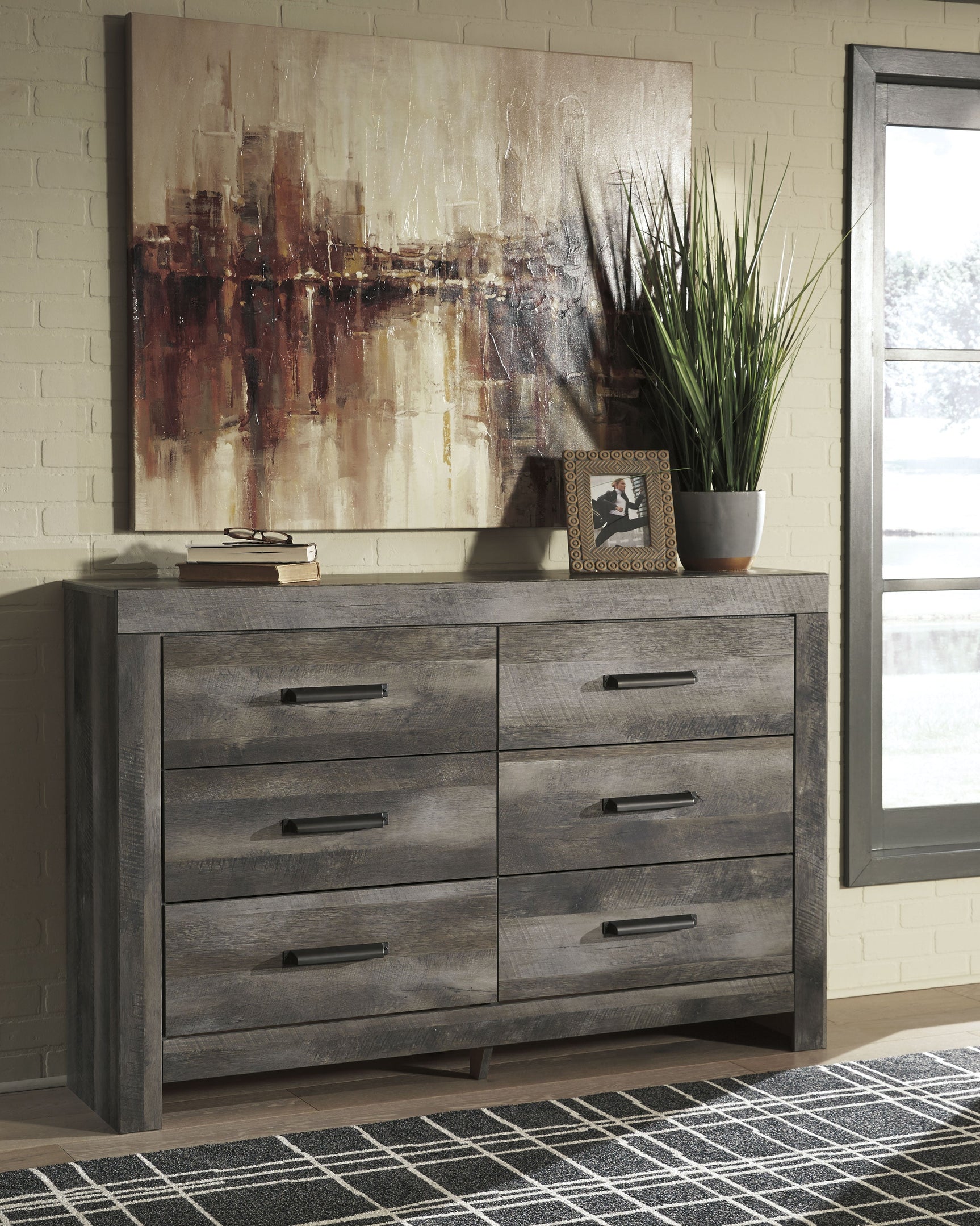 Wynnlow Gray Twin Panel Bed & Dresser & Nightstand (Online Special Price) - Ornate Home