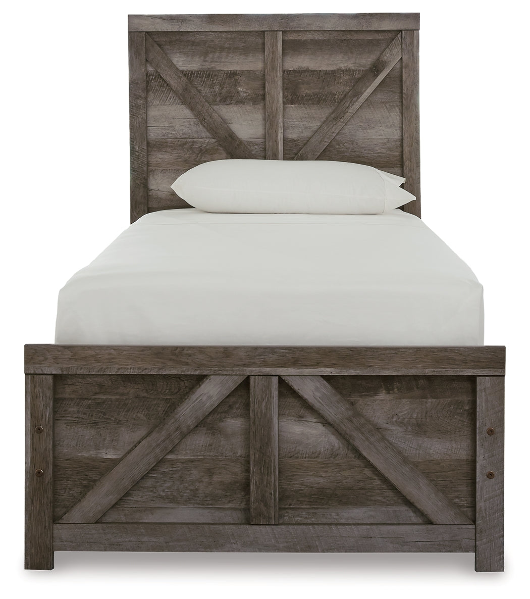 Wynnlow Gray Twin Panel Bed & Dresser & Nightstand - Ornate Home
